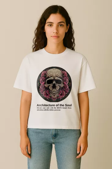 Architecture of the Soul – Beyaz Oversize Tişört