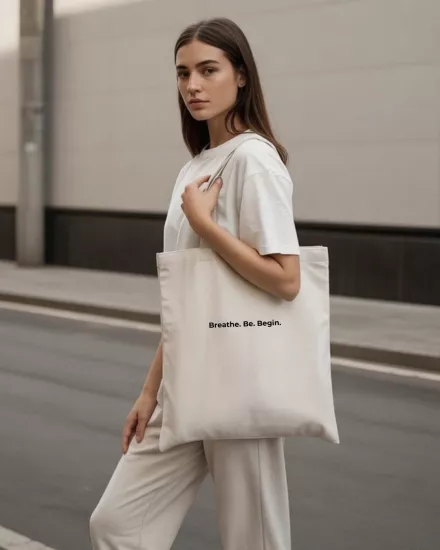 Breathe Be Begin Tote Çanta