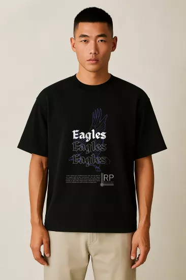 Eagles – Siyah Oversize Tişört