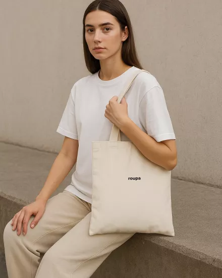 Roupa Minimal Logo Tote Çanta